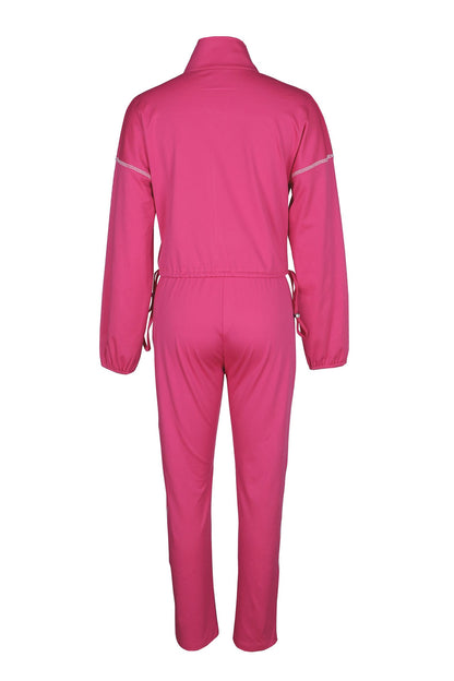 Contrast Stitch Zip-Up & Legging Set Lavish Daily