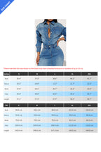 Long Sleeve Denim Trench Dress LavishDaily