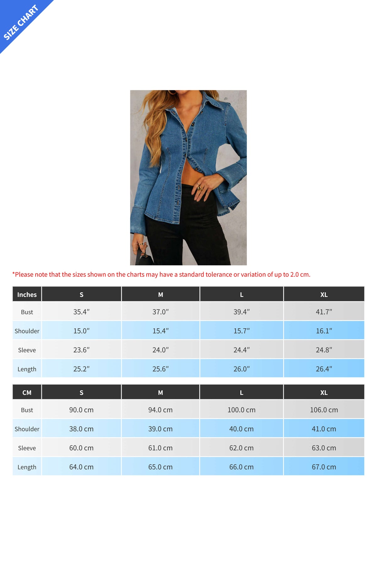 Tailored Fit Flare Hem Denim Shirt Jacket Lavish Daily