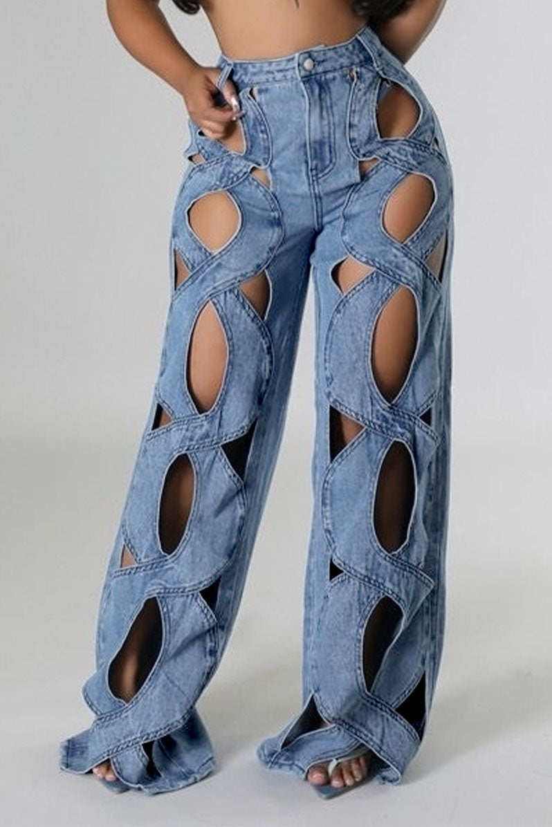 Twisted Denim Jeans Lavish Daily