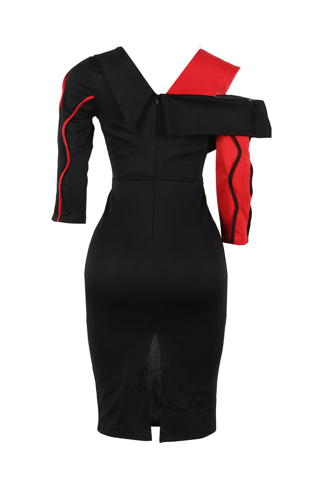 Asymmetrical Color Block Bodycon Dress Lavish Daily
