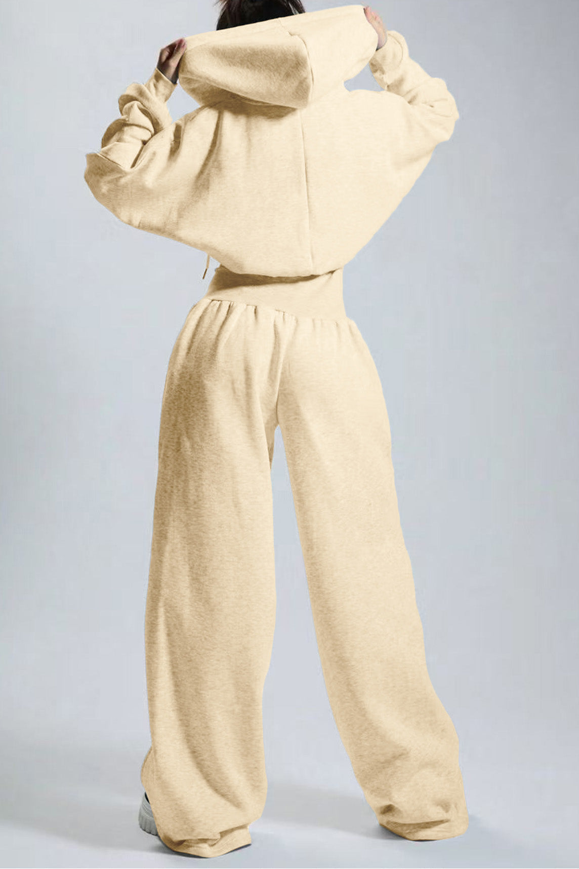 Hooded Drawstring Wide Leg Jumpsuit Lavish Daily