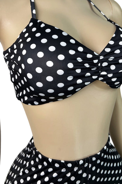 Retro Polka Dot 2-Piece Capri Set Lavish Daily