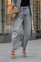 Washed Denim Mid Rise Pocket Jeans Lavish Daily