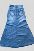 Denim Maxi Skirts Lavish Daily