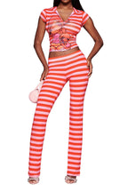 Striped Zip-Up Hoodie & Pants Set Lavish Daily