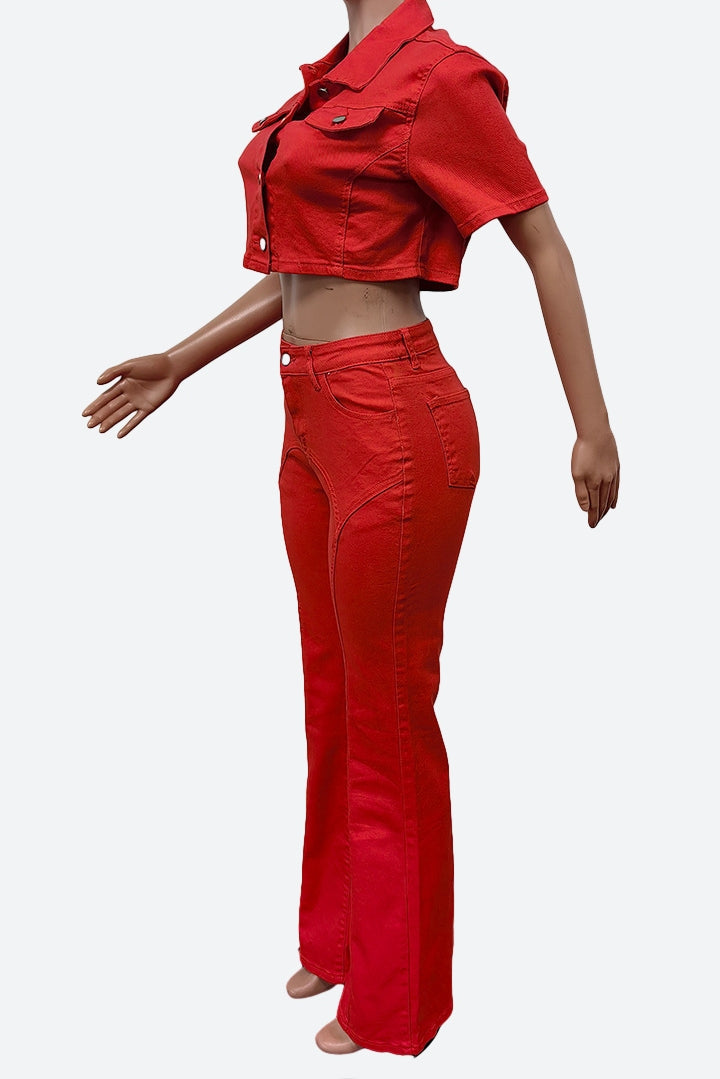 Denim Two Piece Set Lavish Daily