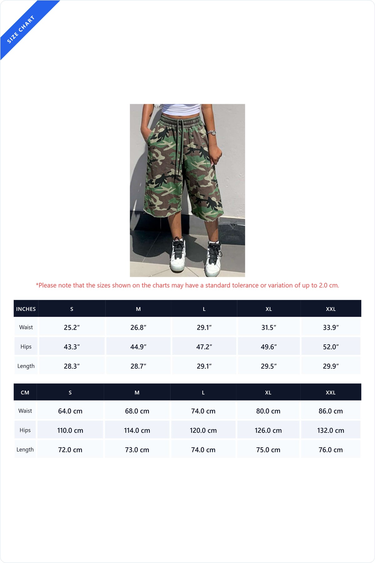 Baggy Drawstring Raw Hem Camo Shorts Lavish Daily