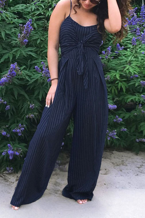 Stripe Jumpsuit Lavish Daily