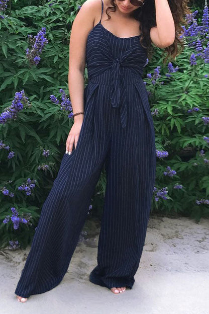 Stripe Jumpsuit Lavish Daily