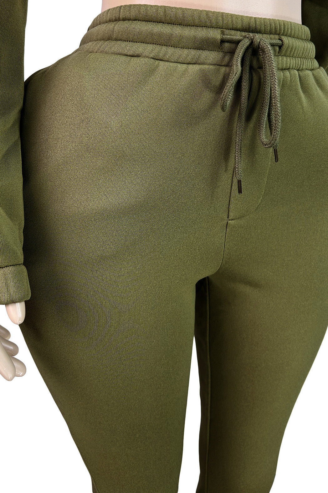 Fleece Crop Top and Flare Pants Set Lavish Daily