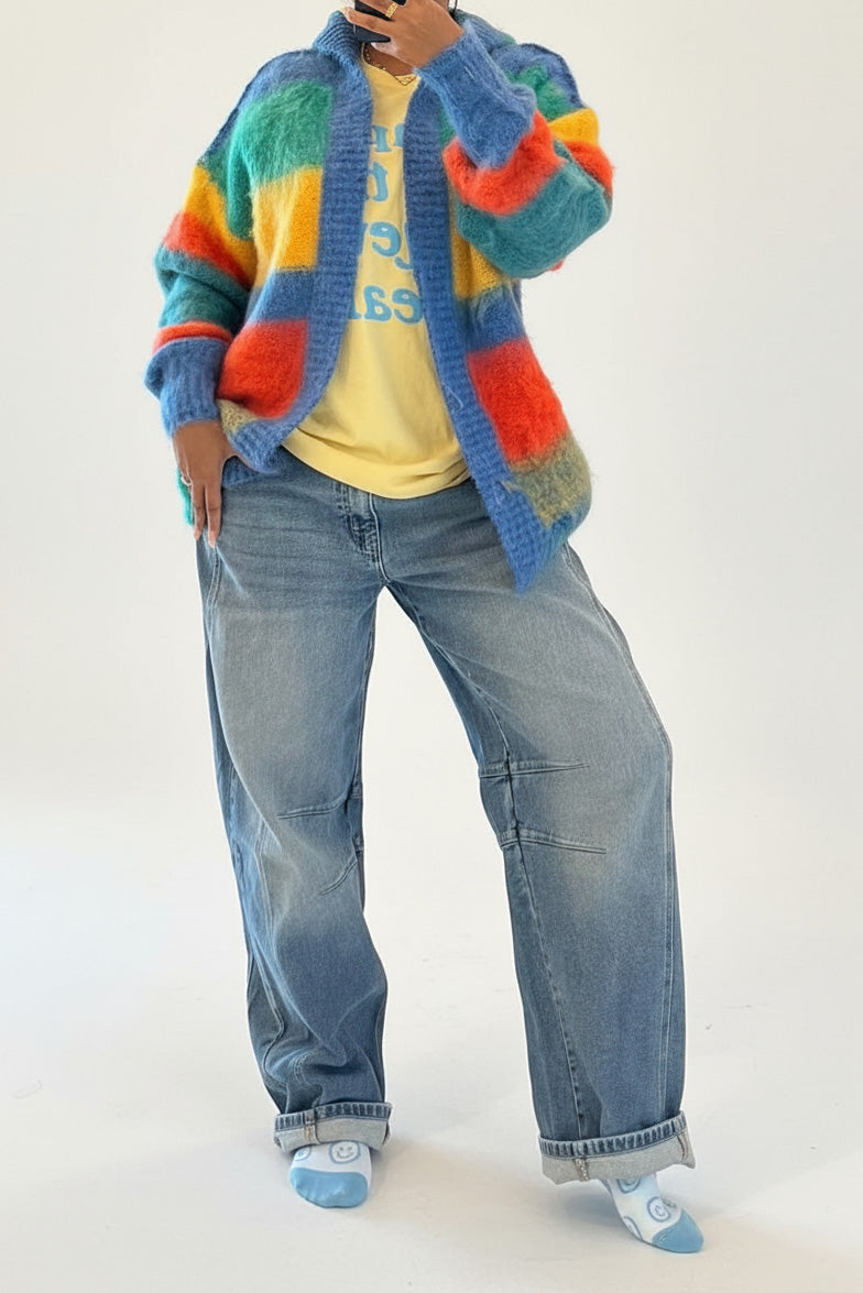 Colorblock Hoodie Cardigan Lavish Daily