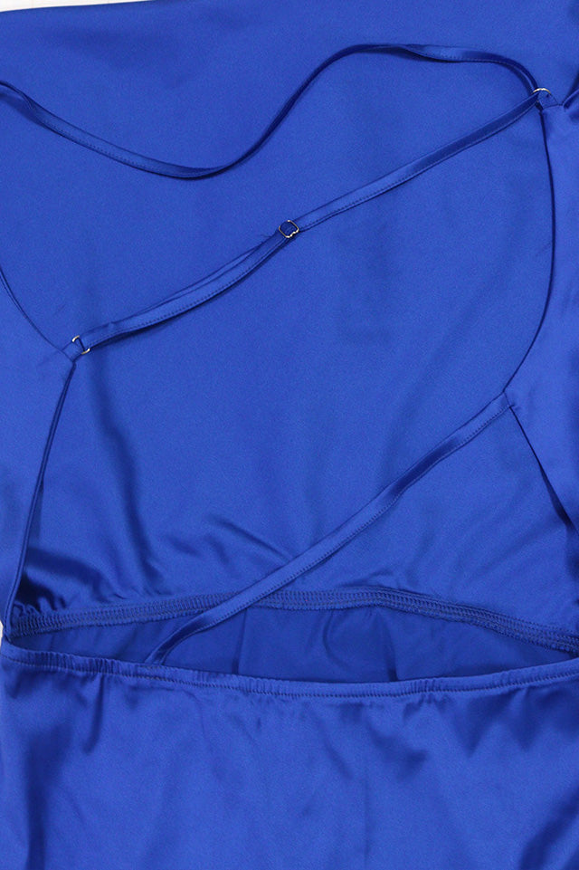 Draped Halter Maxi Dress Lavish Daily