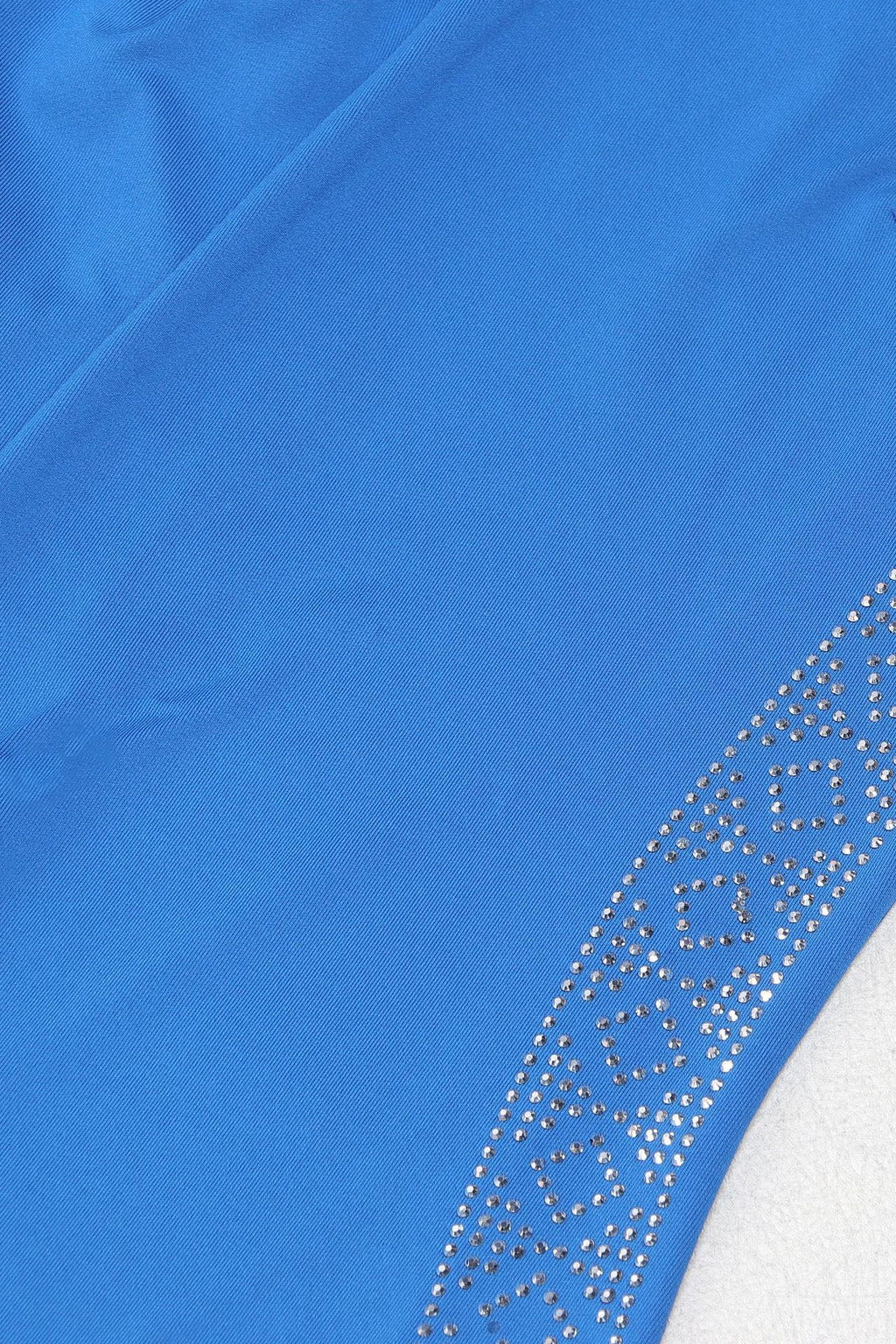 Rhinestone Stretchy Bodycon Backless Slit Dress Lavish Daily