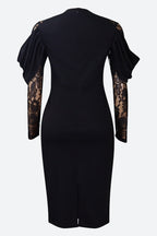 Elegant Lace Slim Fit Patchwork Sexy Dress Lavish Daily