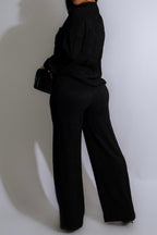 Loose Long Sleeve Top & Straight Pants Set Lavish Daily