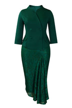 Vintage Lace Print Dress Pencil Cocktail Dress Lavish Daily