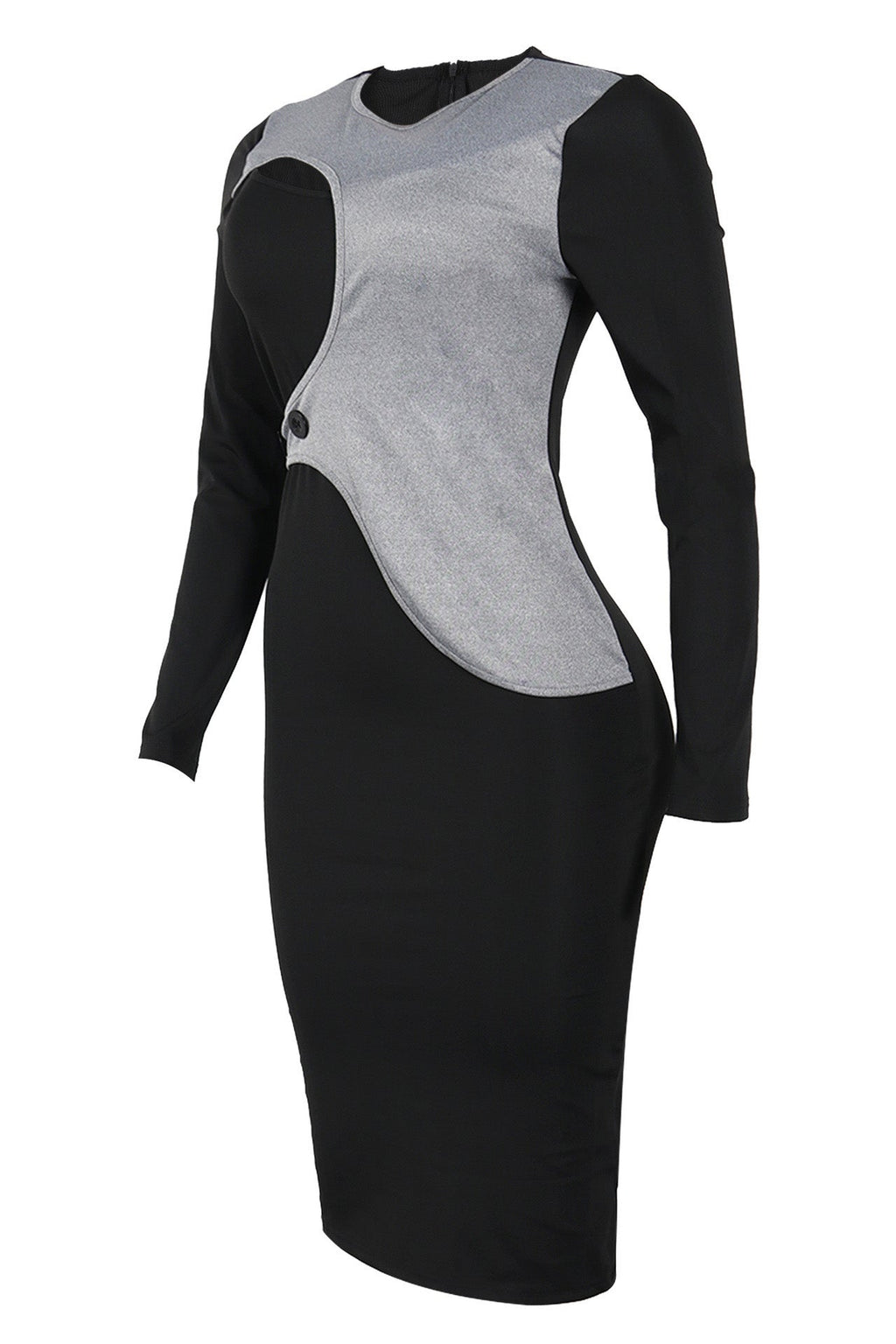 Color-Block Bodycon Dress - High Slit & Stretch Lavish Daily