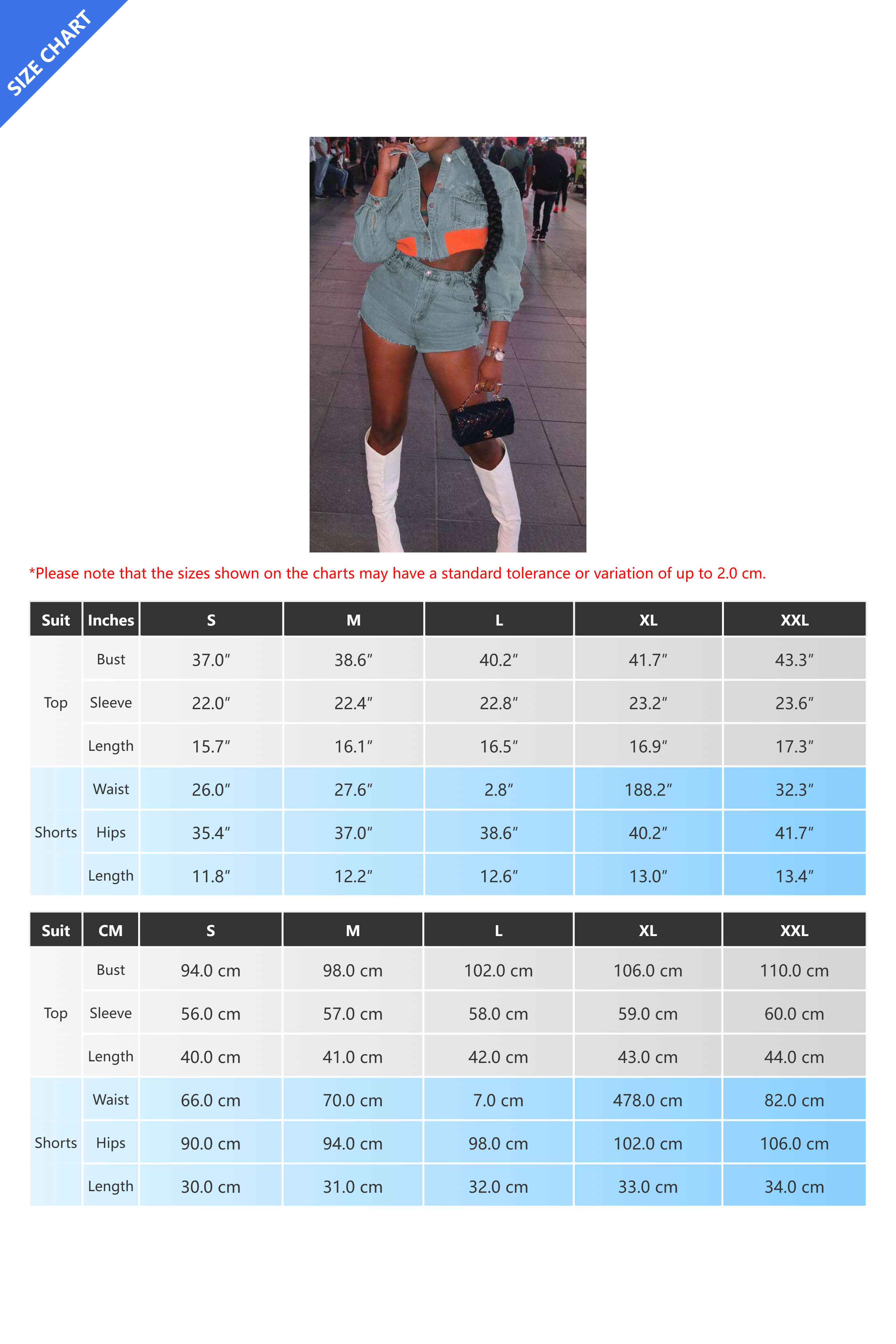 Chopped Denim Short Set Lavish Daily