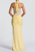 Mesh Mermaid Tie-Back Bodycon Maxi Dress Lavish Daily