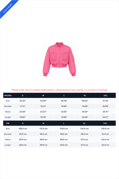 Cropped Diamond-Quilted Bomber Jacket Lavish Daily