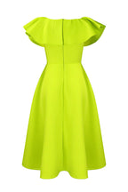 Ruffle Trim Short Sleeve A Line Dress Lavish Daily