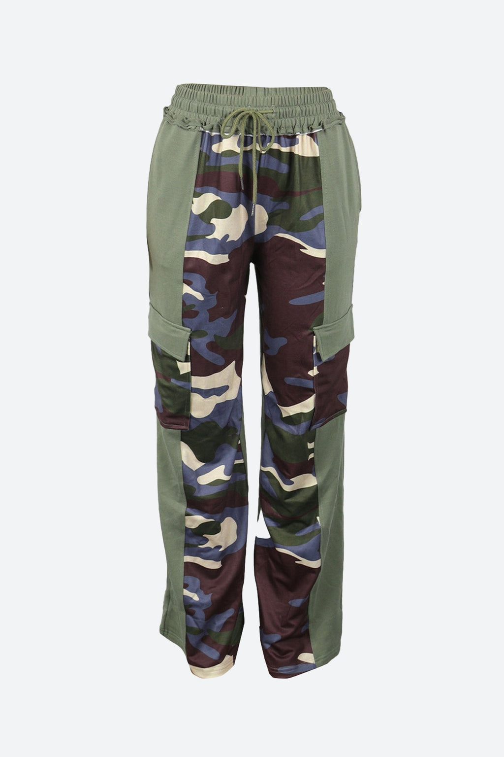 Drawstring Wide-Leg Printed Pants Lavish Daily