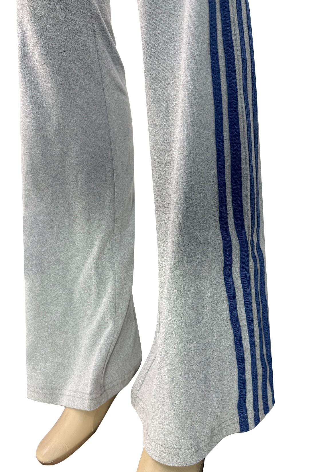 Zip Up Drawstring Stripe Flare Pants Set Lavish Daily