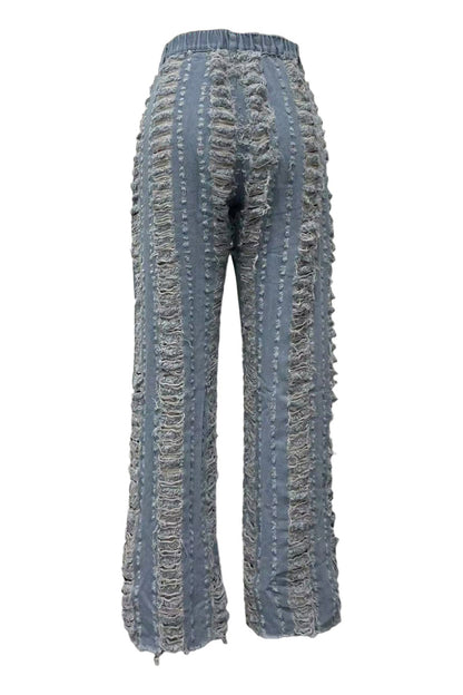 Relaxed Over Distressed Jeans Lavish Daily