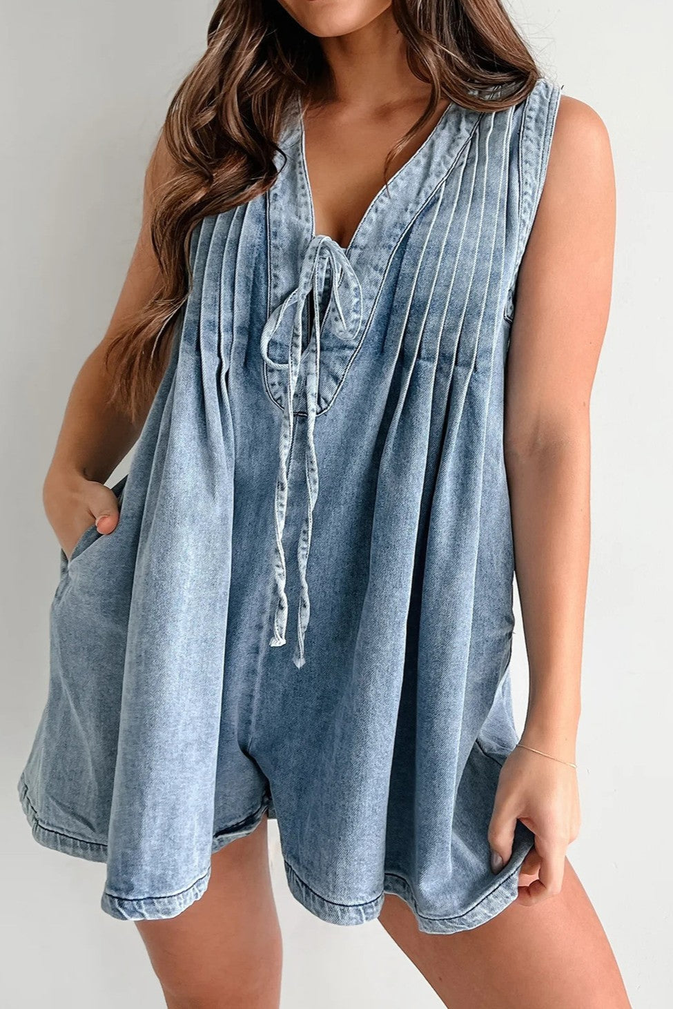 Denim Romper Lavish Daily
