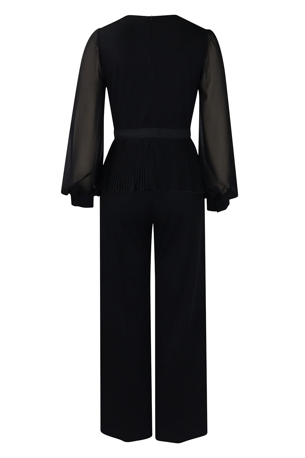 Long Sleeve Pleated Top and Wide Leg Pants  Set Lavish Daily
