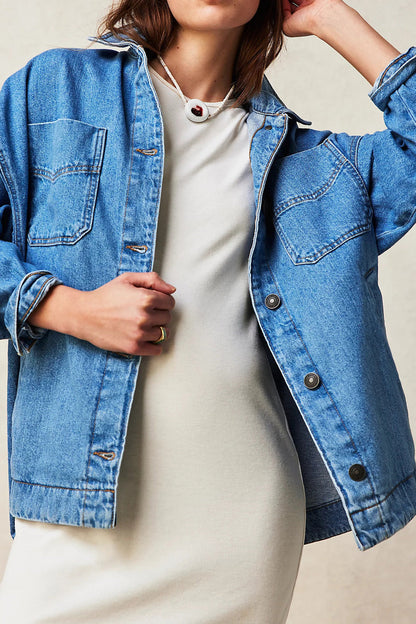 Oversized Boyfriend Fit Denim Jacket Lavish Daily
