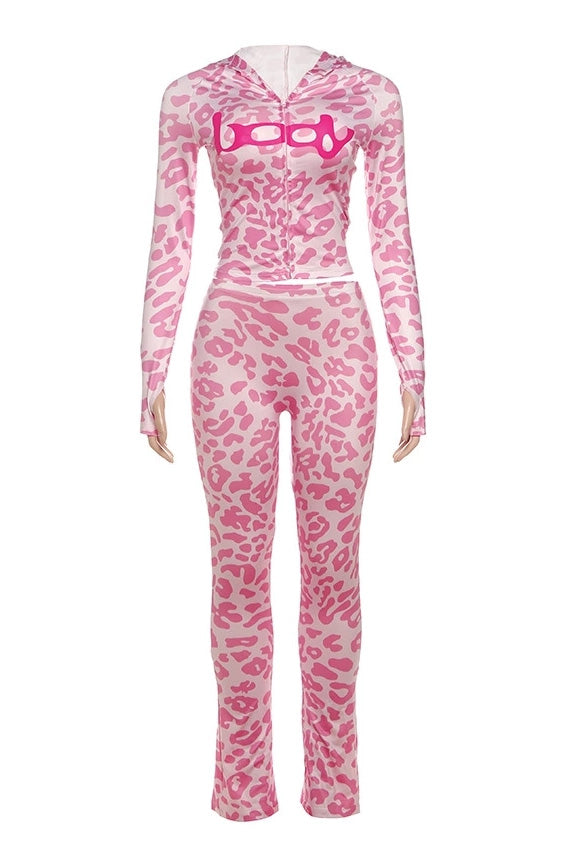 Zip Up Long Sleeve Top and Pants Set LavishDaily