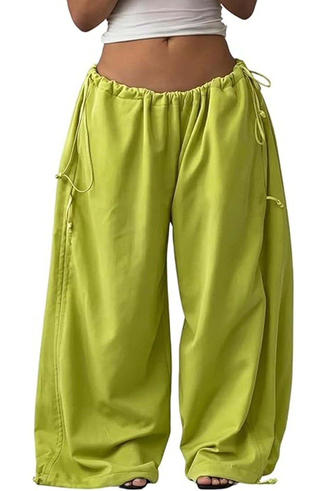 Adjustable Drawstring Baggy Parachute Pants Lavish Daily