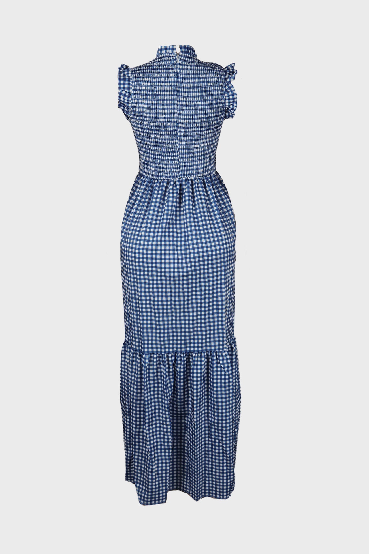 Navy Gingham Dress Lavish Daily