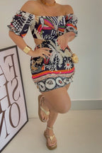 Floral Print Backless Cutout Mini Dresses Lavish Daily