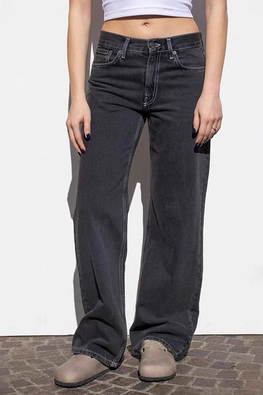 High Waist Loose Wide Leg Denim Jeans Lavish Daily