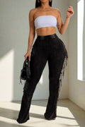 Wash Fringe Pants Lavish Daily