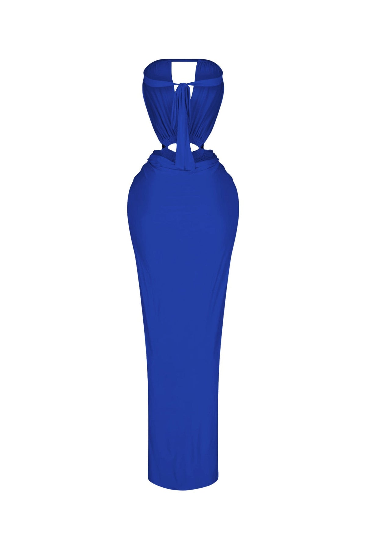 Cutout Ruched High Slit Maxi Dress Lavish Daily