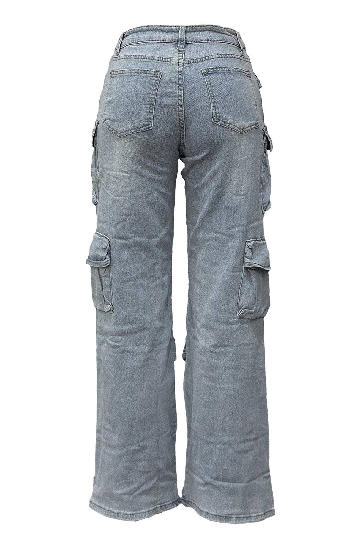 Multi-Pocket Utility Cargo Jeans Lavish Daily