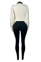 Drawstring Waist Nylon Top & Yoga Pants Activewear Set Lavish Daily