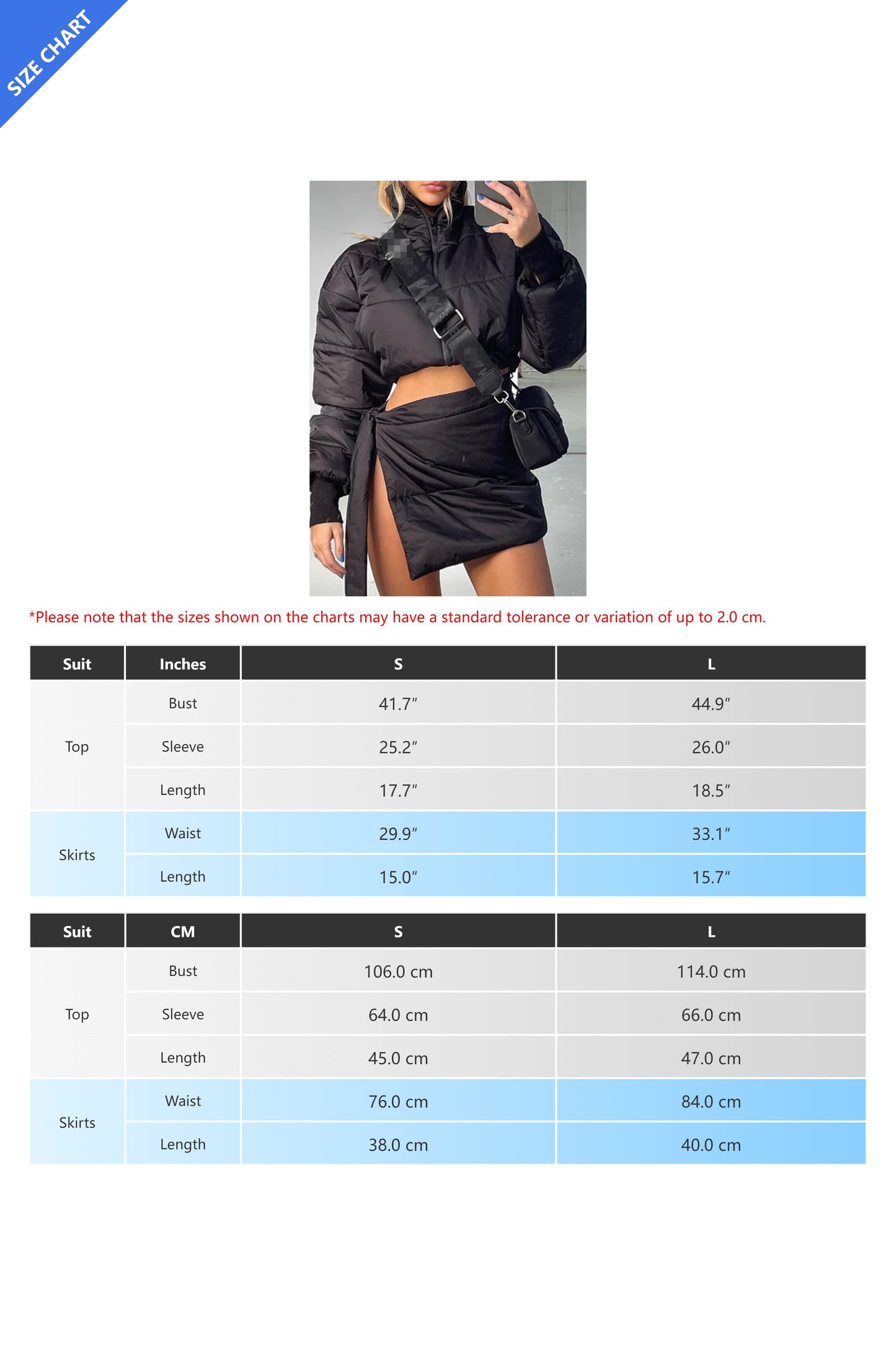 Bubble Parka Coat Mini Skirt Warm Jacket Set Lavish Daily