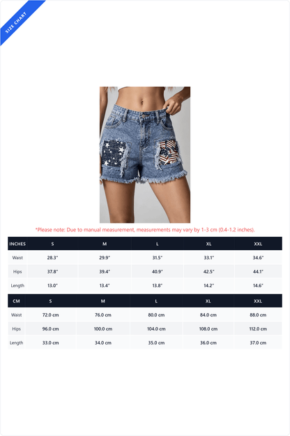 American Flag Distressed Denim Shorts Lavish Daily