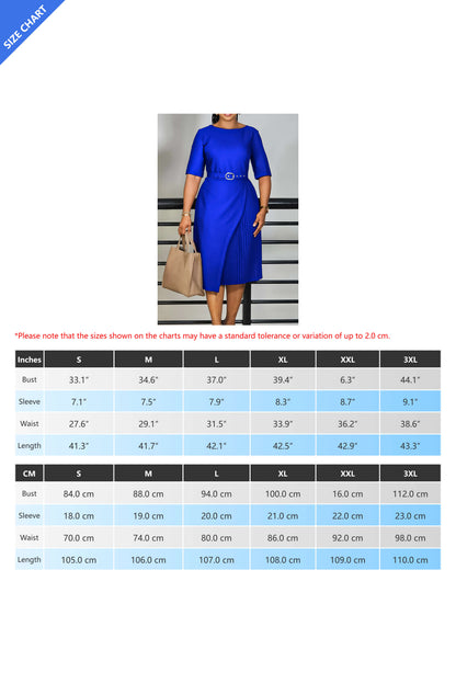 Side Pleat Corporate Dress Lavish Daily