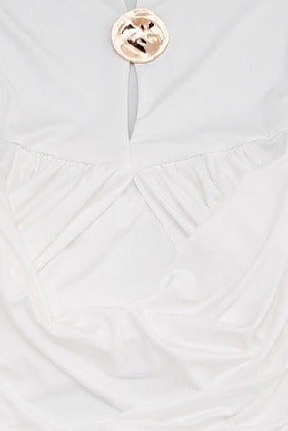 Cutout Ruched Mini Dress LavishDaily