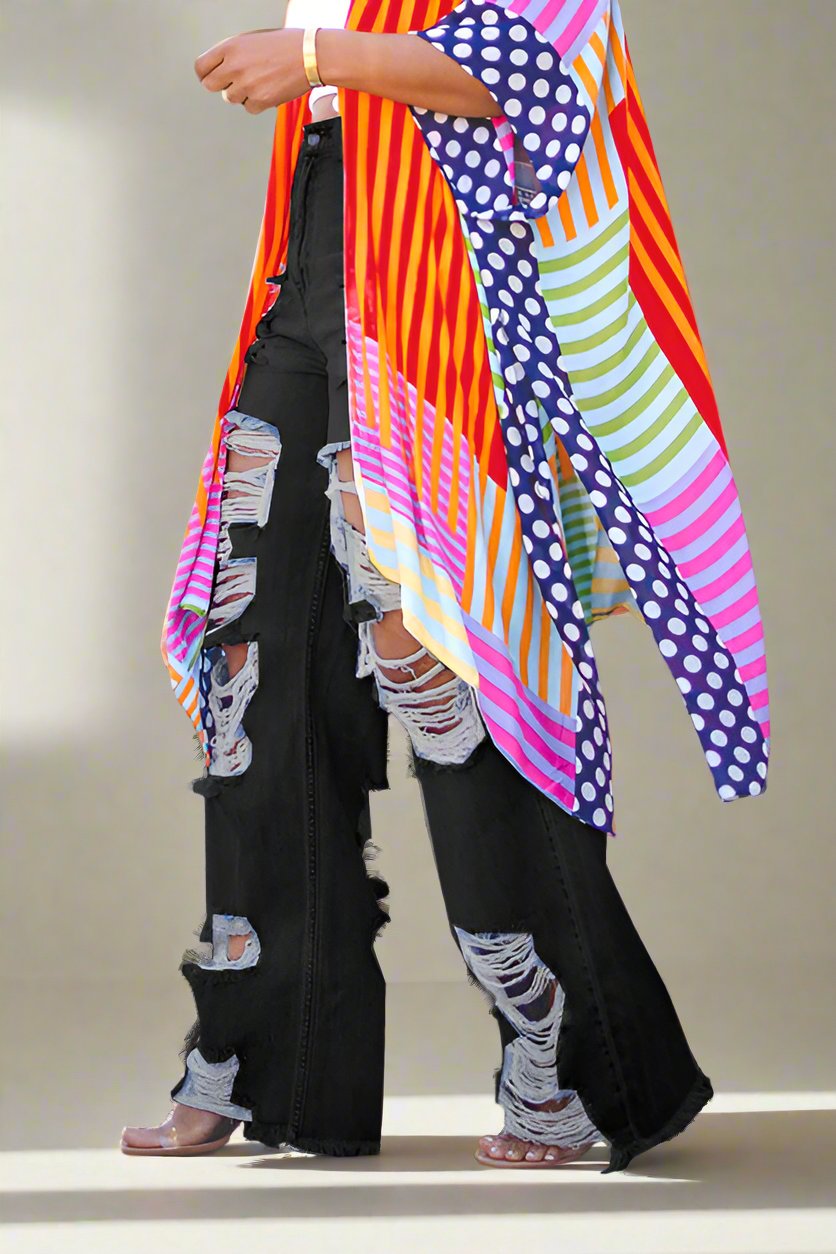 Chic Ripped Straight Leg Jeans Lavish Daily