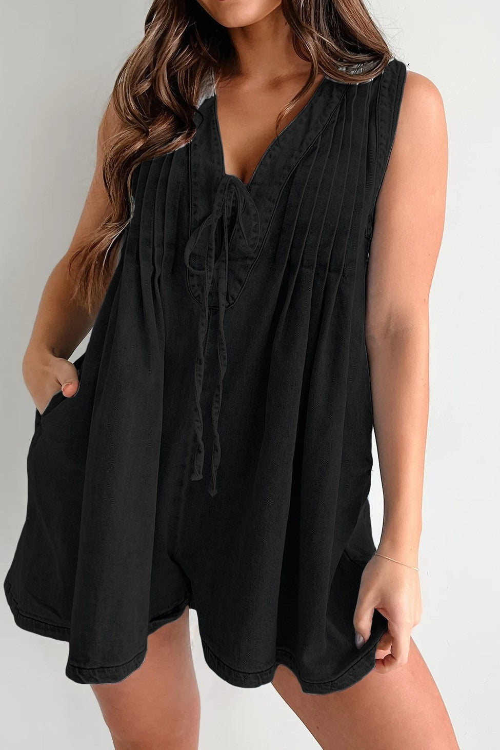 Denim Romper Lavish Daily