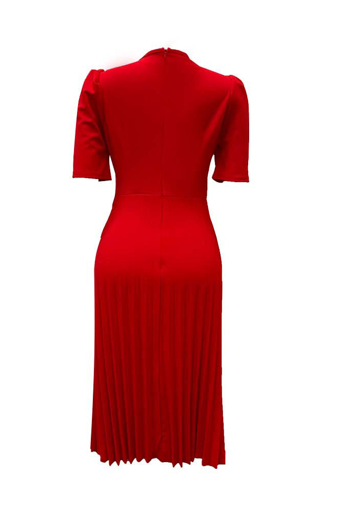 High Waist Pleated Dress Lavish Daily
