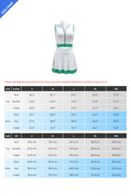 Colorblock Sleeveless Zip Top and Skirt Outfit Lavish Daily