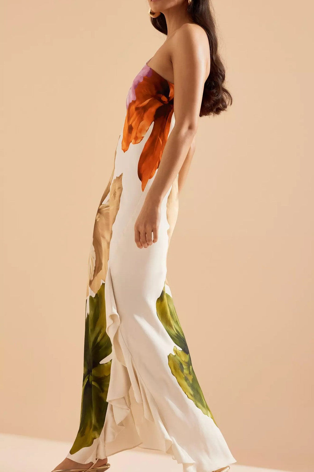 One Shoulder Printed Casual Vacation Dress Lavish Daily